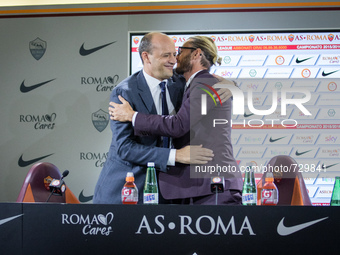 Rome, Italy 12th August 2015 - farewell press conference football player at As Rome Federico Balzaretti, on Rome, Italy 12 th august 2015 (