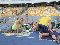 The Ukrainian athletics team held an open training session before its departure for the 15th IAAF World Championship to take place in Beijin...