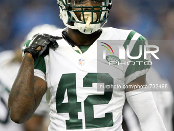 New York Jets CB Keon Lyn during the 2015 NFL preseason football game against the Detroit Lions in Detroit, Michigan USA, on Thursday, Aug....