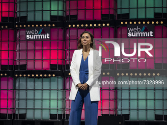 Ana Maiques speaks during  third day of Web Summit 2021 in Lisbon, Portugal on November 3, 2021 (