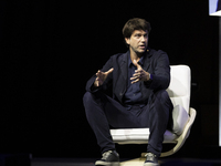 Global Head of Music at Tik Tok, Ole Obermann, speaks at Music Notes Stage of Web Summit in Altice Arena on November 04, 2021 in Lisbon, Por...