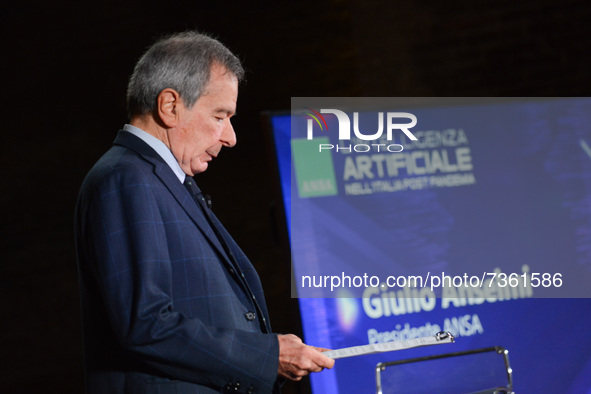 Giulio Anselmi, President of Ansa during the News The event organized by the ANSA news agency  on November 08, 2021 at the Terme di Dioclezi...