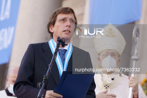 José Luis Martínez-Almeida attends the mass in honor of the patron saint of the city of Madrid, the Virgin of Almudena in the Almudena Cathe...