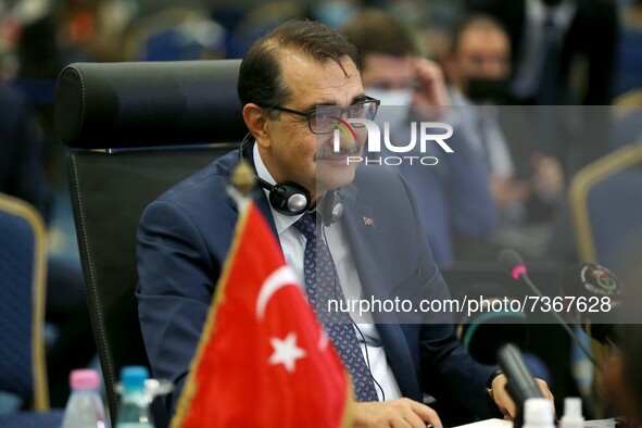 Turkish Minister of Energy and Natural Resources, Fatih Donmez, during The eleventh session of the Algerian-Turkish Joint Committee in Algie...