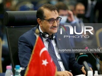 Turkish Minister of Energy and Natural Resources, Fatih Donmez, during The eleventh session of the Algerian-Turkish Joint Committee in Algie...