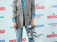 Sara Salamo during the photocall of the presentation of El Refugio in Madrid, November 19, 2021 Spain (