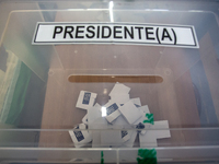Osorno, Chile. November 21, 2021.-
Votes inside a voting box during the presidential elections that are held in conjunction with the electio...