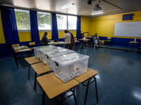Osorno, Chile. November 21, 2021.-
Voting tables during the presidential elections that are held in conjunction with the elections of deputi...