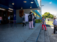 Osorno, Chile. November 21, 2021.-
People enter the polling place located in the Eleuterio Ramirez High School during the presidential elect...