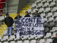 Fans of Mister Luca Gotti during the Serie A match between Torino FC and Udinese Calcio on November 22,  2021 at Olympic Grande Torino Stadi...