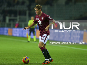 Mergim Vojvoda of Torino FC during the Serie A match between Torino FC and Udinese Calcio on November 22,  2021 at Olympic Grande Torino Sta...
