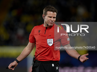 The referee Felix Brych during the UEFA Champions League group F match between Villarreal CF and Manchester United at Estadio de la Ceramica...