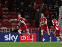  Middlesbrough's Paddy McNair celebrates after scoring their first goal during the Sky Bet Championship match between Middlesbrough and Pres...