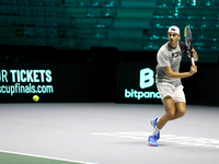 Lorenzo Sonego (Italy)
 during the Tennis Internationals Davis Cup Finals 2021 - Training on November 24, 2021 at the Pala Alpitour in T...