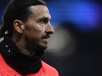 Zlatan Ibrahimovic of Milan during the warm-up before the UEFA Champions League group B match between Atletico Madrid and AC Milan at Wanda...