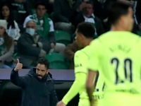 Sporting's head coach Ruben Amorim gestures during the UEFA Champions League Group C football match between Sporting CP and Borussia Dortmun...