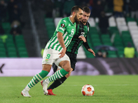 Borja Iglesias of Real Betis in action during the UEFA Europa League Group G stage match between Real Betis and Ferencvrosi TC at Benito Vil...
