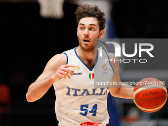 Alessandro Pajola of Italy in action during the FIBA Basketball World Cup 2023 Qualifying Tournament match between Russia and Italy on Novem...