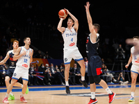 Leonardo Candi #4 of Italy in action during the FIBA Basketball World Cup 2023 Qualifying Tournament match between Russia and Italy on Novem...