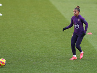 Nikita Parris of England warms up during the England Women's training session at the Stadium Of Light, Sunderland on Friday 26th November 20...