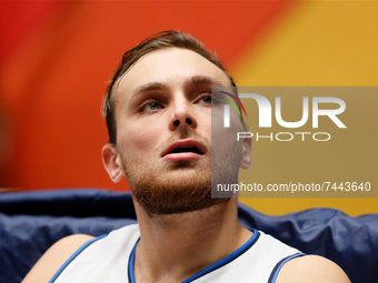 Stefano Tonut of Italy looks on during the FIBA Basketball World Cup 2023 Qualifying Tournament match between Russia and Italy on November 2...