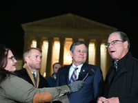 Students for Life of America hold a rally at Supreme Court with multiple members of Congress the night before the court is hearing Dobbs v....