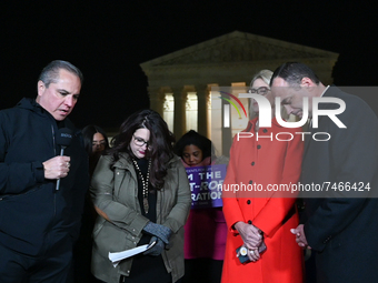 Students for Life of America hold a rally at Supreme Court with multiple members of Congress the night before the court is hearing Dobbs v....