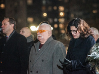 Noblist, and former President of Poland Lech Walesa is seen in Gdansk, Poland on 13 December 2021 Official celebrations of the 40th annivers...