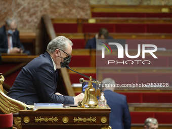 French National Assembly President Richard Ferrand attends at the Session of questions to the government at the French National Assembly - D...