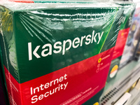 Kaspersky Internet Security software is seen at the store in Krakow, Poland on December 30, 2021. (