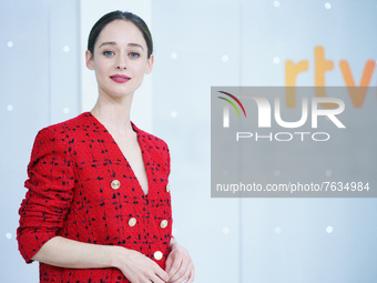 Actress Elena Rivera attends 'Sequia' photocall at the RTVE studios on January 14, 2022 in Madrid, Spain. (