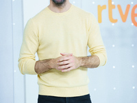 Actor Miguel Angel Munoz attends 'Sequia' photocall at the RTVE studios on January 14, 2022 in Madrid, Spain. (