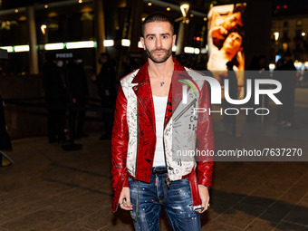 Pelayo Díaz attends the Dsquared2 Fashion Show during the Milan Men's Fashion Week - Fall/Winter 2022/2023 on January 14, 2022 in Milan, Ita...