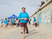The Liberal Initiative party kicks off the campaign for the legislative elections, with a sporting event, on Matosinhos beach, in an initiat...