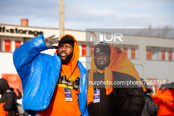 Wali Johnson (left) and Daniel Fields of Credible Messenger violence interrupters attend the DC Peace Walk for voting rights.  Martin Luther...