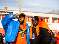Wali Johnson (left) and Daniel Fields of Credible Messenger violence interrupters attend the DC Peace Walk for voting rights.  Martin Luther...