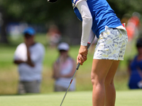 Chella Choi of South Korea putts on the 5th green during the third round of the Marathon LPGA Classic golf tournament at Highland Meadows Go...