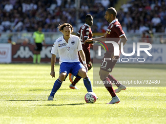 edgar barreto and bruno peres during the seria A match  between torino fc and uc sampdoria at the olympic stadium of turin  on septeber 20,...