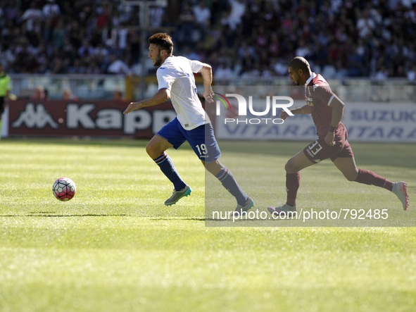 vasco regini and bruno peres during the seria A match  between torino fc and uc sampdoria at the olympic stadium of turin  on septeber 20, 2...