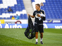 Phil Neville before the match beetwen RCD Espanyol and Valencia CF , for the week 5 of the Spanish league, played at thePower8 stadium on se...