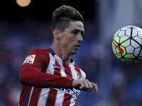 Atletico de Madrid's Spanish forward Fernando Torres  during the Spanish League 2015/16 match between Atletico de Madrid and Getafe, at Vice...