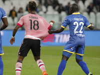 mario lemina and raman chisba  during the serie A match between juventus fc and frosinone calcio at juventus stadium  on september 23, 2015...