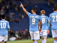 Flip Djordjevic celebrates after scoring his team first goal during the Italian Serie A match between SS Lazio and FC Genoa, at Stadio Olimp...