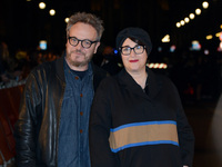 Corrado Nuzzo and Maria Di Biase, Comic actors during the News Presentation of the film with Laura Pausini “Piacere di conoscerti” on April...