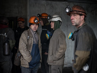 An accident occur in a mine next to Donetsk, killing 7 minors and many wounded, on April 11, 2014. (