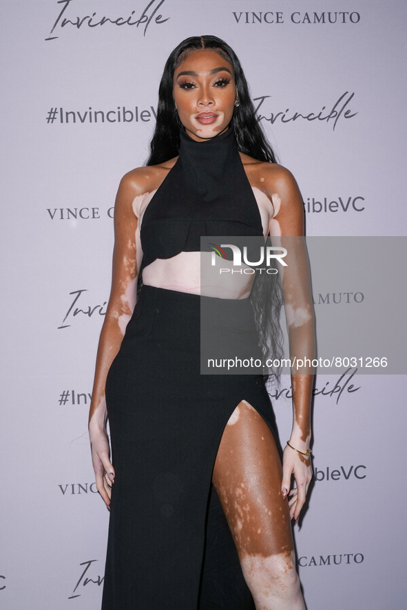 Winnie Harlow and Nina Agdal attends Vince Camuto Spring 2022 Invincible Pop-up Event  