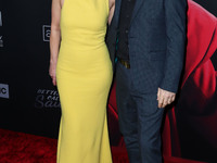 Rhea Seehorn and Bob Odenkirk arrive at the Los Angeles Premiere Of AMC's 'Better Call Saul' Season 6 held at the Hollywood American Legion...