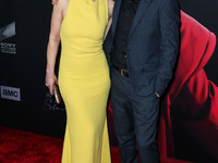 Rhea Seehorn and Bob Odenkirk arrive at the Los Angeles Premiere Of AMC's 'Better Call Saul' Season 6 held at the Hollywood American Legion...