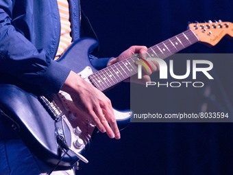 Details of Cory Wong guitar during the Music Concert Cory Wong - 2022 Fall Tour on aprile 07, 2022 at the Gran Teatro Morato in Brescia, Ita...