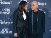 Ambra Angiolini(L), and Ferzan Ozpetek attend the photocall of the tv series 